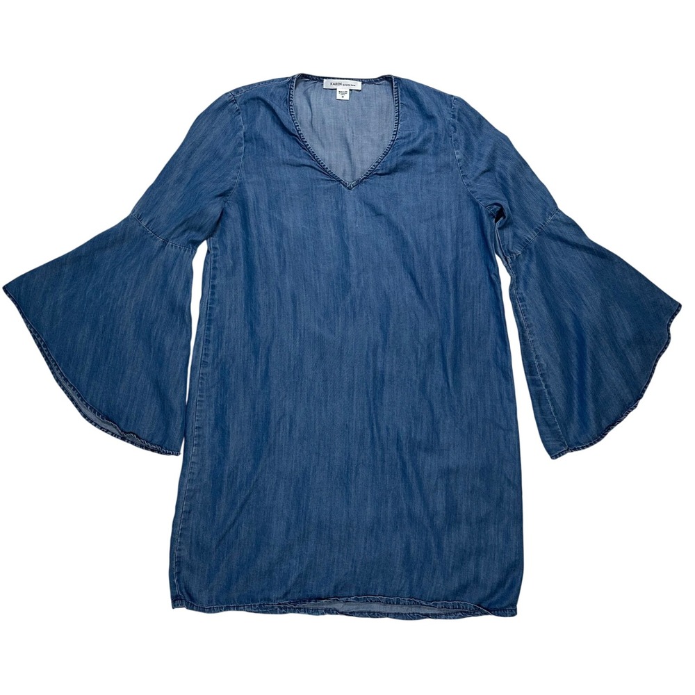 Karen‎ by Karen Kane Bell Sleeve Denim Dress size Medium